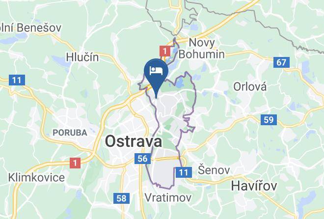 Ostrava - Penzion Bohuminska Maps