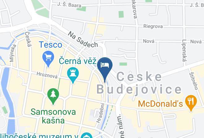 Ceske Budejovice - Penzion Centrum Maps
