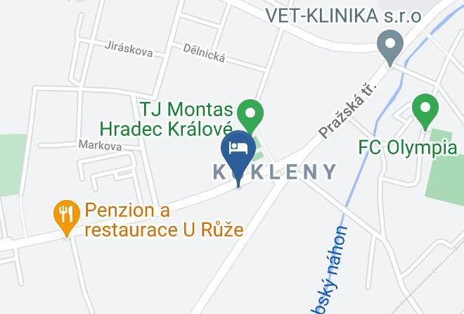 Hradec Kralove - Penzion Cerny Kun Maps