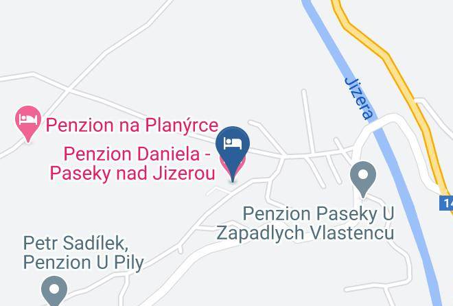 Semily - Penzion Daniela Paseky Nad Jizerou Maps