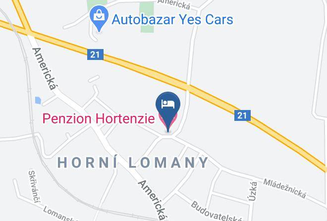 Cheb - Penzion Hortenzie Maps