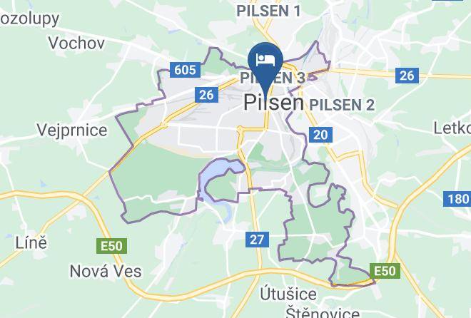 Pilsen - Penzion Hotel Morrison Maps