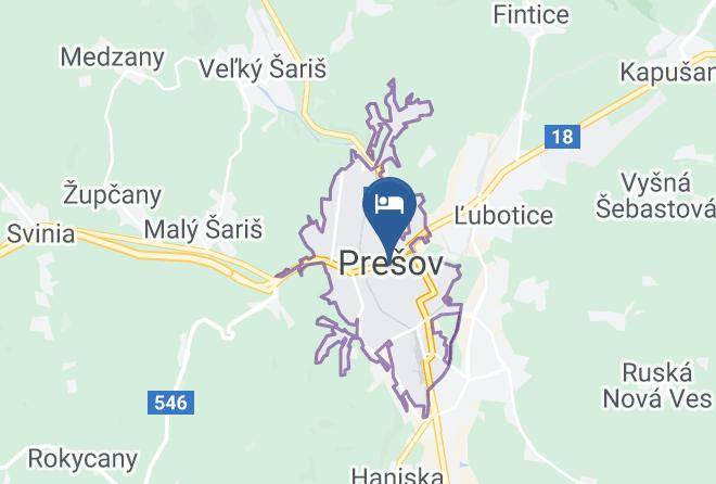 Presov - Penzion Hradby Maps