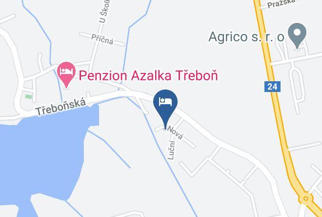 Jindrichuv Hradec - Penzion Hvezda Maps
