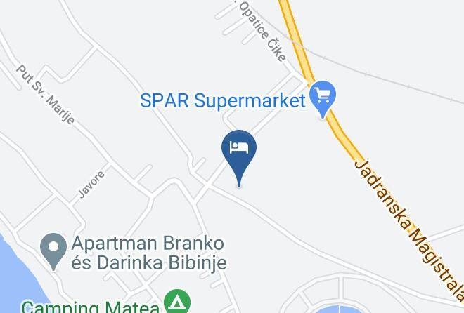 Bibinje - Penzion Ivica Maps