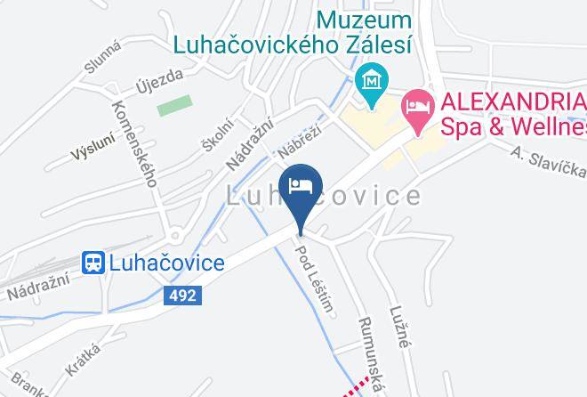 Luhacovice - Penzion Jecminek Maps