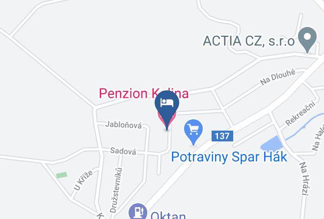 Tabor - Penzion Kalina Maps