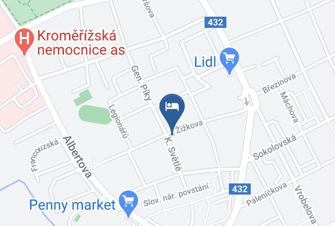 Kromeriz - Penzion Karolinka Maps