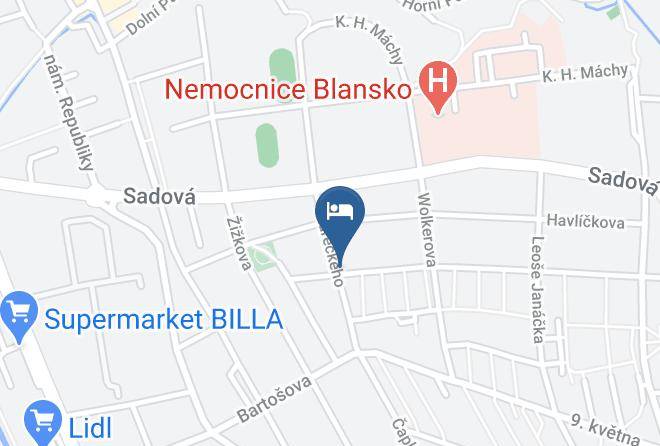 Blansko - Penzion Karst Maps