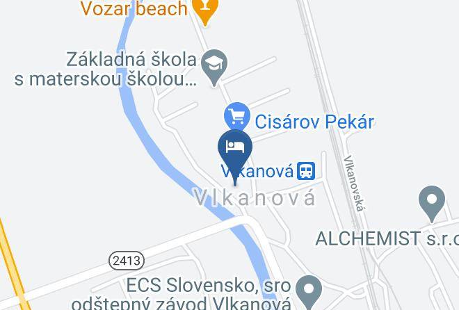 Vlkanova - Penzion Kastiel Bocian Maps