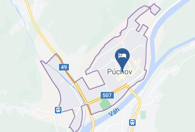 Puchov - Penzion Korona Maps