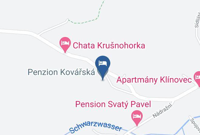 Chomutov - Penzion Kovarska Maps