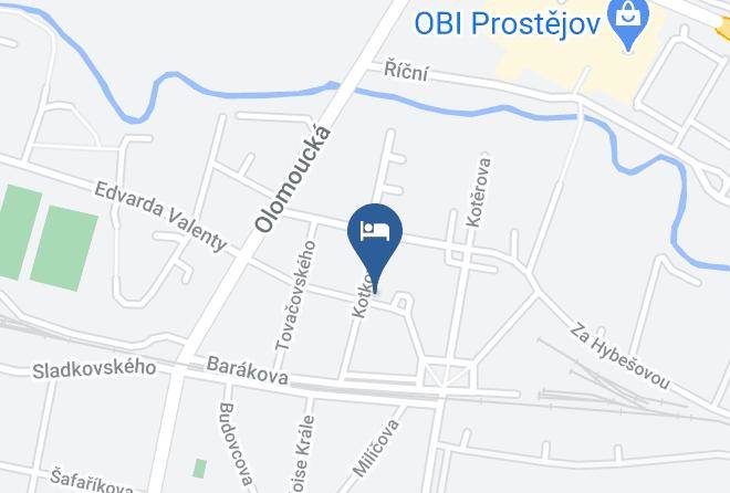 Prostejov - Penzion Kubicek Maps