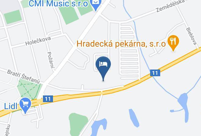 Hradec Kralove - Penzion Lena Maps