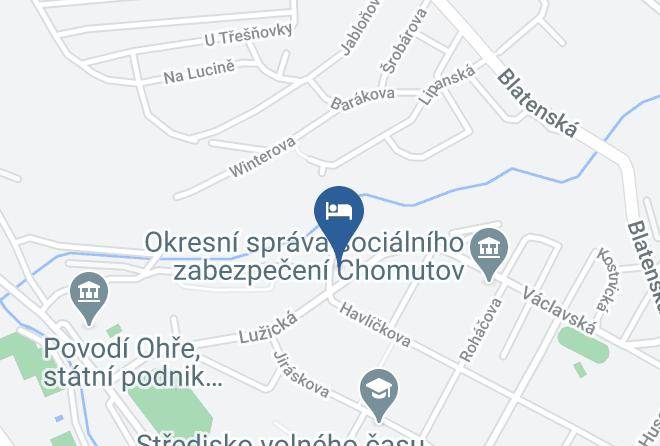 Chomutov - Penzion Luzicka Maps