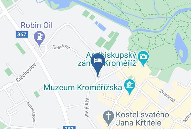 Kromeriz - Penzion Maly Val Maps