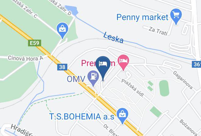 Znojmo - Penzion Motorest U Benziny Maps