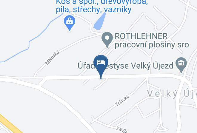 Velky Ujezd - Penzion Myslivna Maps