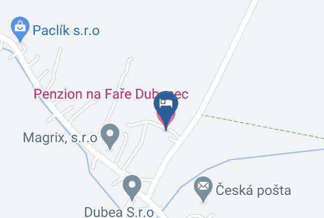 Trutnov - Penzion Na Fare Dubenec Maps