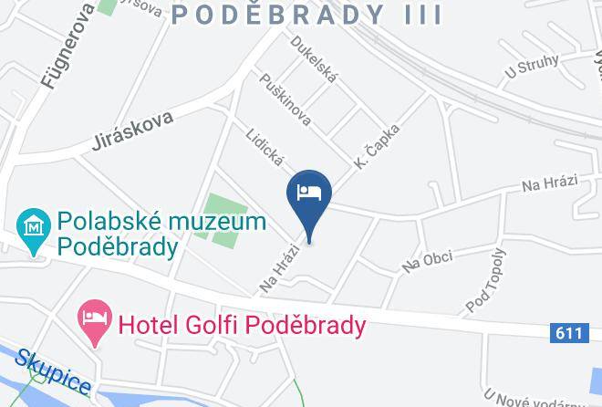 Nymburk - Penzion Na Hrazi Maps