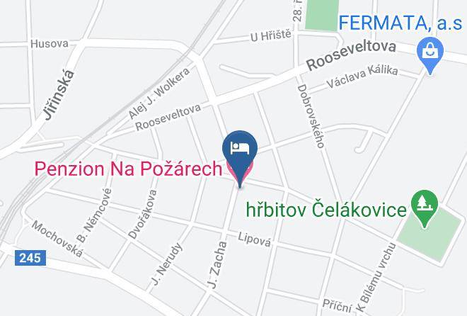 Prague East - Penzion Na Pozarech Maps
