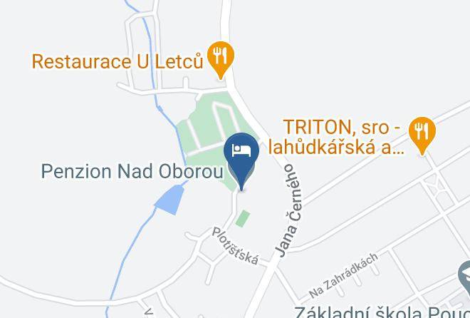 Hradec Kralove - Penzion Nad Oborou Maps
