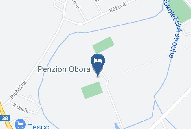 Nymburk - Penzion Obora Maps