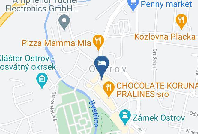 Carlsbad - Penzion Ostrov Penzion U Cermaka Maps