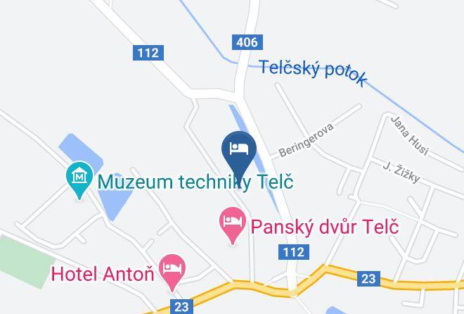 Jihlava - Penzion Pansky Dvur Telc Maps