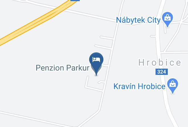 Hrobice - Penzion Parkur Maps