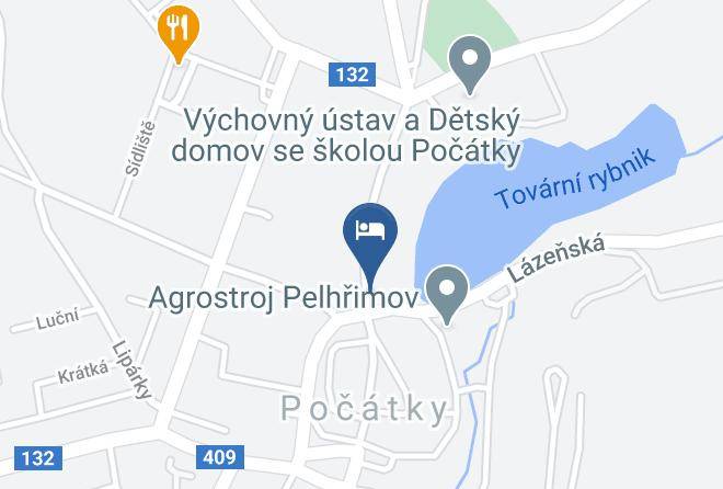 Pelhrimov - Penzion Pocatky Spol S Ro Maps