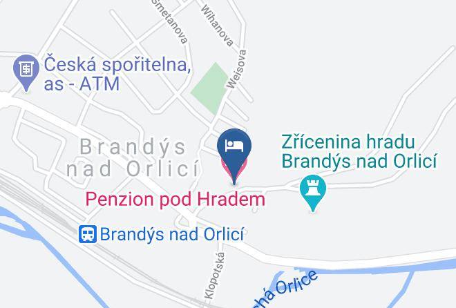 Usti Nad Orlici - Penzion Pod Hradem Maps