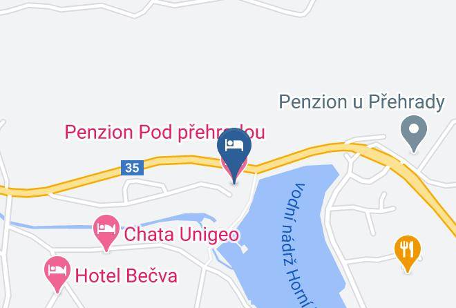 Vsetin - Penzion Pod Prehradou Maps