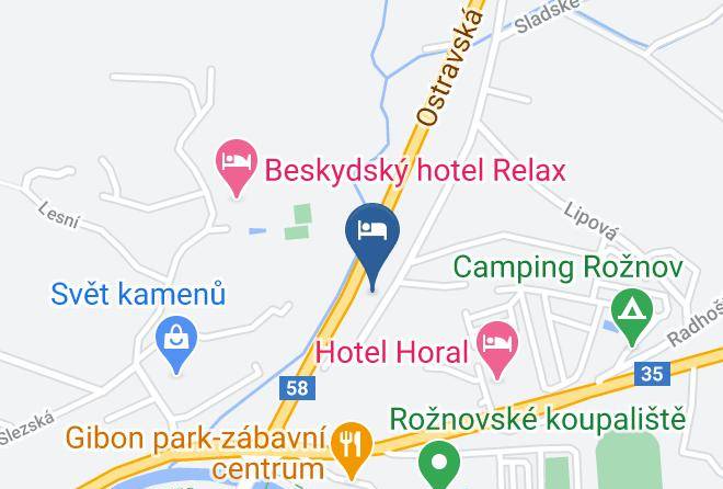 Vsetin - Penzion Pod Radhostem Maps