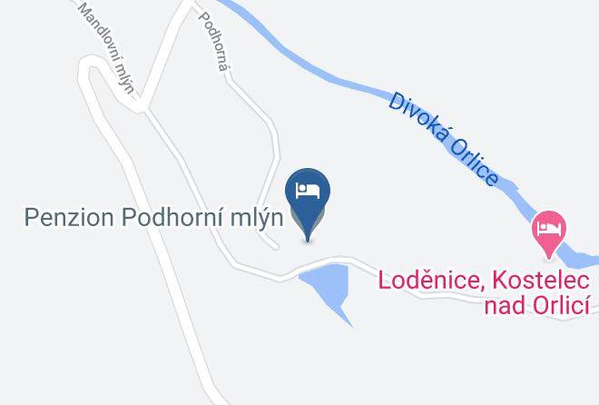 Rychnov Nad Kneznou - Penzion Podhorni Mlyn Maps