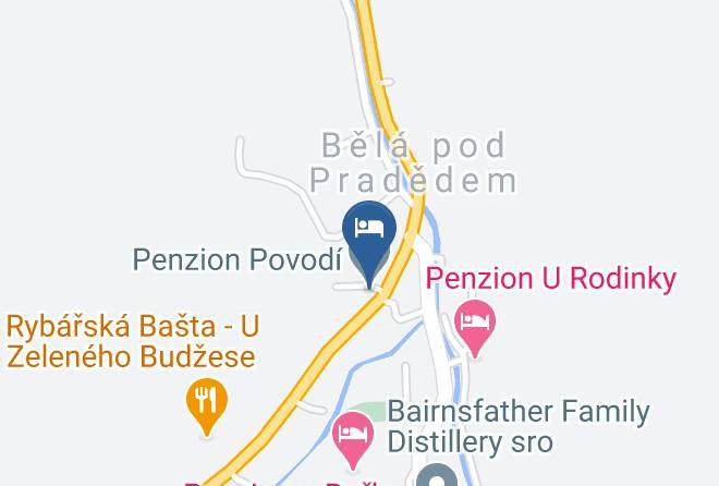 Jesenik - Penzion Povodi Maps