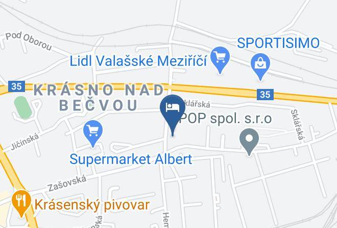Vsetin - Penzion Reichova Vila Maps