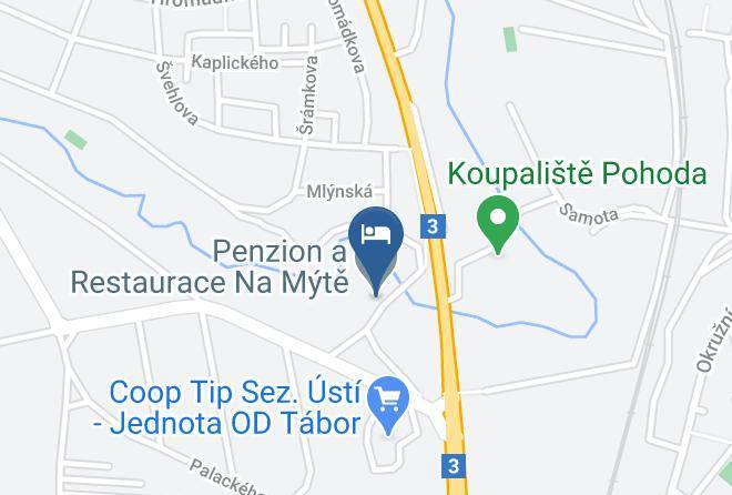 Tabor - Penzion Restaurace Na Myte Maps