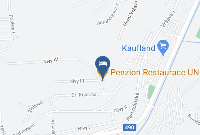 Zlin - Penzion Restaurace Uno Maps