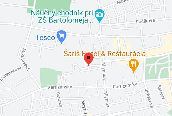 Bardejov - Penzion Rouse Maps