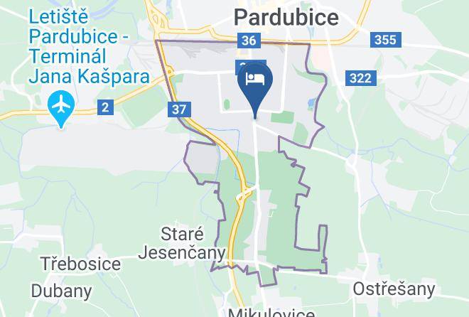 Pardubice - Penzion Senk Maps