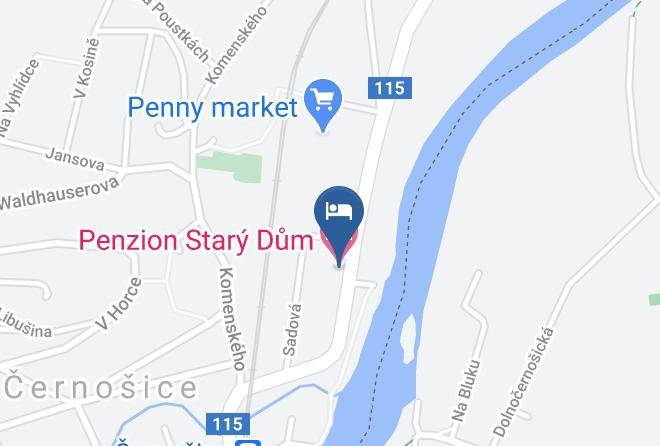 Prague West - Penzion Stary Dum Maps