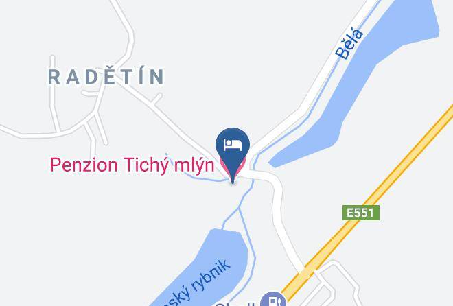 Pelhrimov - Penzion Tichy Mlyn Maps