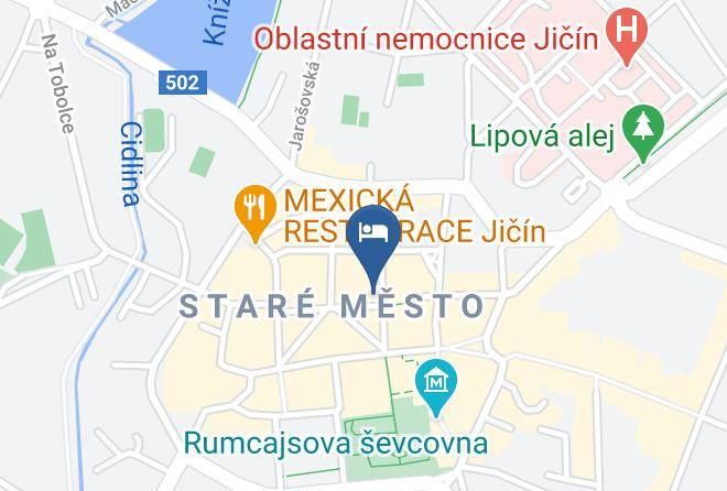 Jicin - Penzion U Ceske Koruny Maps