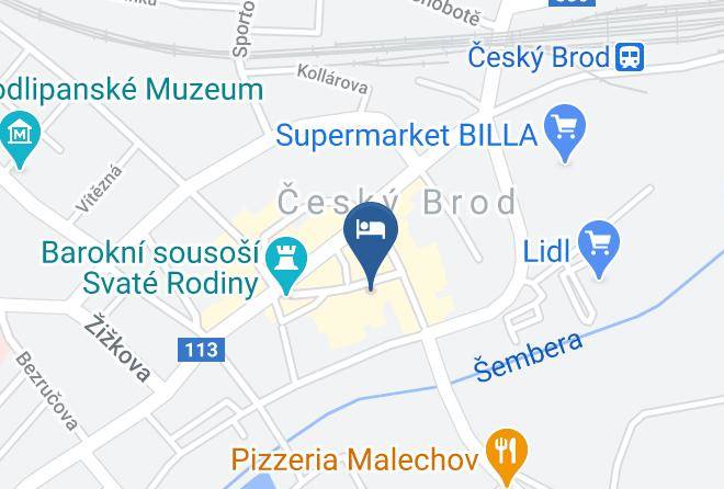 Kolin - Penzion U Kostela Maps