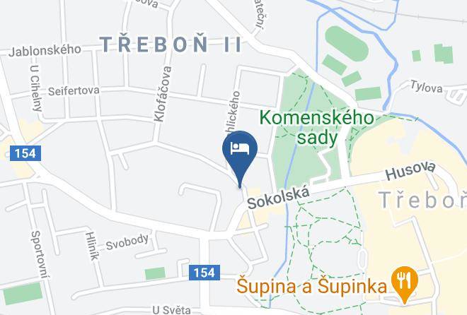 Jindrichuv Hradec - Penzion U Parku Maps