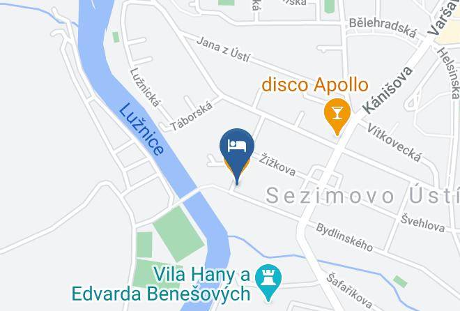 Tabor - Penzion U Ruze Maps