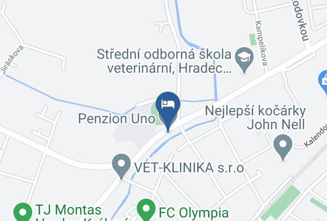 Hradec Kralove - Penzion Uno Maps