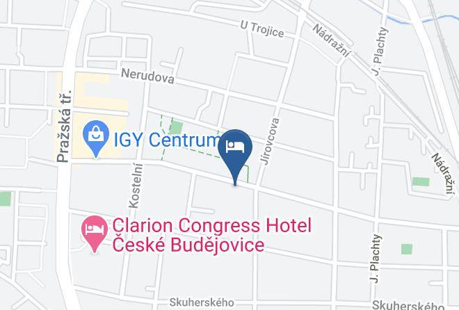 Ceske Budejovice - Penzion V Centru Maps