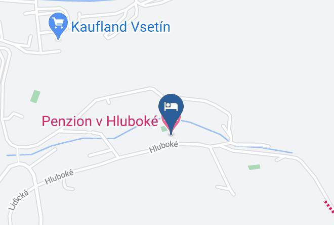 Vsetin - Penzion V Hluboke Maps